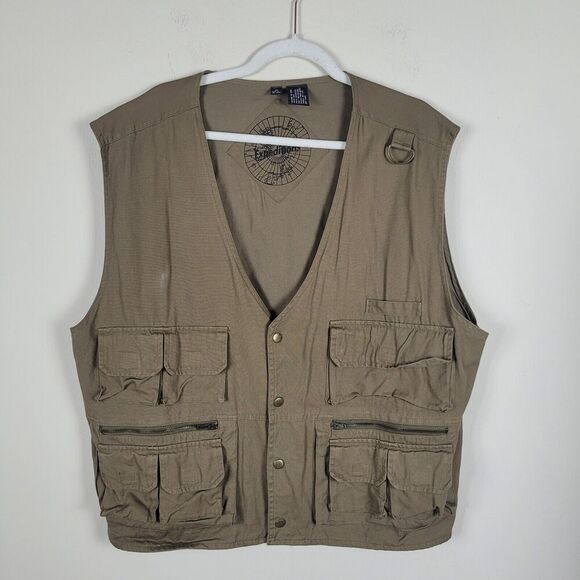 Expeditions Vest Men Medium Khaki Brown Tactical Utility Hunting Fishing Outdoor - Picture 1 of 7